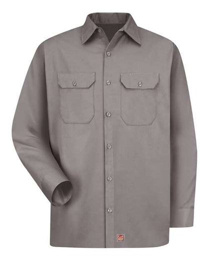 Red Kap Men's Utility Long Sleeve Work Shirt - ST52 - EMBROIDERED
