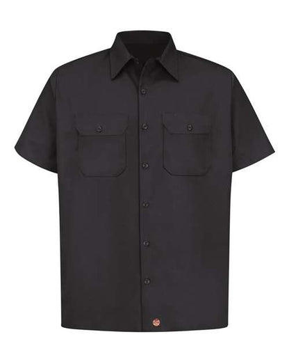 Red Kap Men's Utility Short Sleeve Work Shirt - ST62 - EMBROIDERED