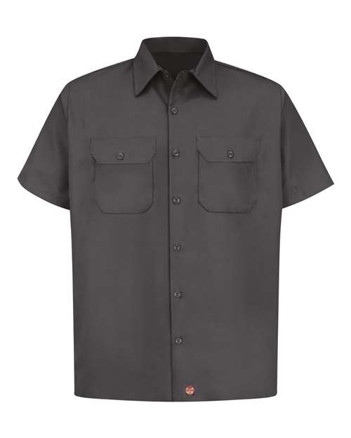 Red Kap Men's Utility Short Sleeve Work Shirt - ST62 - EMBROIDERED