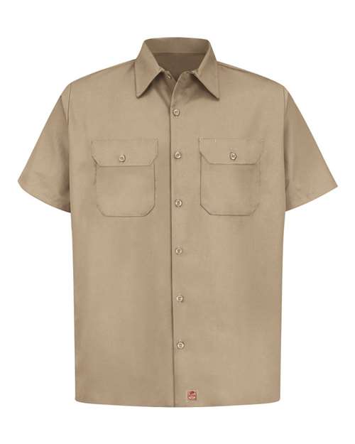 Red Kap Men's Utility Short Sleeve Work Shirt - ST62 - EMBROIDERED