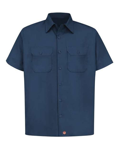 Red Kap Men's Utility Short Sleeve Work Shirt - ST62 - EMBROIDERED