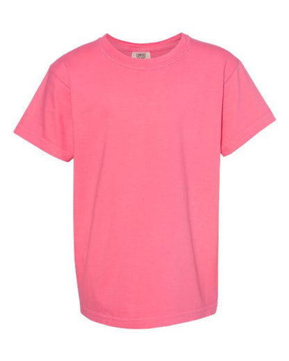 Comfort Colors Youth Garment-Dyed Heavyweight T-Shirt - 9018 - EMBROIDERED