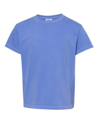 Comfort Colors Youth Garment-Dyed Heavyweight T-Shirt - 9018 - EMBROIDERED