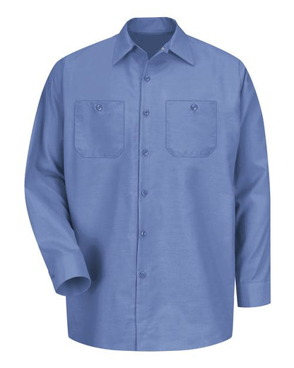 Red Kap Men's Industrial Long Sleeve Work Shirt - SP14 - EMBROIDERED