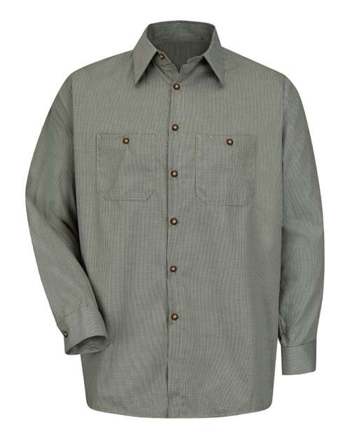 Red Kap Men's Premium Long Sleeve Work Shirt - SP10 - EMBROIDERED