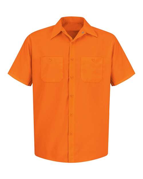 Red Kap Men's Enhanced Visibility Short Sleeve Work Shirt - SS24 - EMBROIDERED