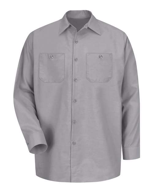 Red Kap Men's Industrial Long Sleeve Work Shirt - SP14 - EMBROIDERED