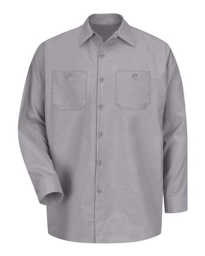 Red Kap Men's Industrial Long Sleeve Work Shirt - SP14 - EMBROIDERED