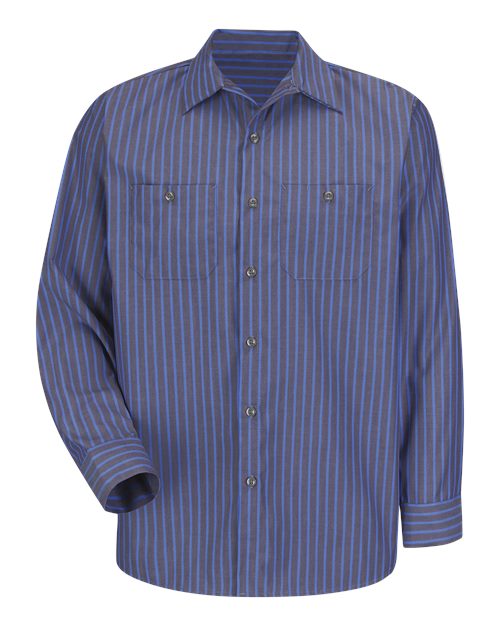 Red Kap Men's Industrial Long Sleeve Work Shirt - SP14 - EMBROIDERED
