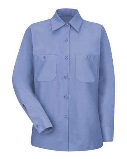 Red Kap Women's Industrial Work Shirt - SP13 - EMBROIDERED