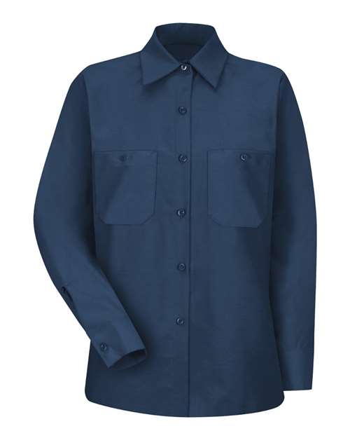 Red Kap Women's Industrial Work Shirt - SP13 - EMBROIDERED