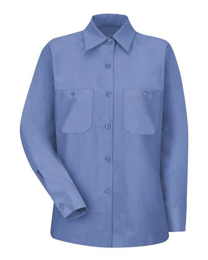 Red Kap Women's Industrial Work Shirt - SP13 - EMBROIDERED