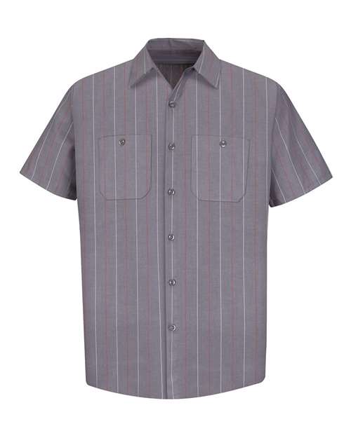 Red Kap Men's Industrial Short Sleeve Work Shirt - SP24 - EMBROIDERED