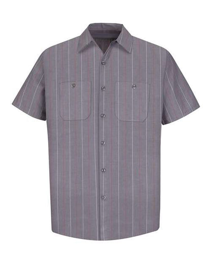 Red Kap Men's Industrial Short Sleeve Work Shirt - SP24 - EMBROIDERED