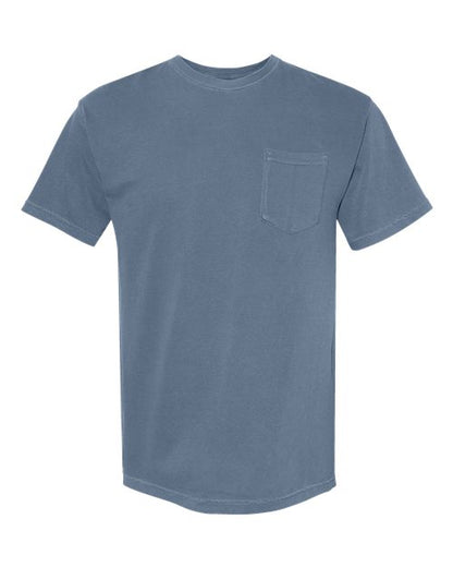 Comfort Colors Unisex Garment-Dyed Heavyweight Pocket T-Shirt - 6030 - EMBROIDERED