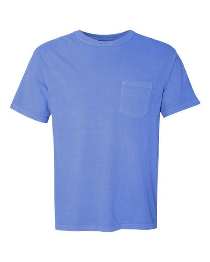 Comfort Colors Unisex Garment-Dyed Heavyweight Pocket T-Shirt - 6030 - EMBROIDERED