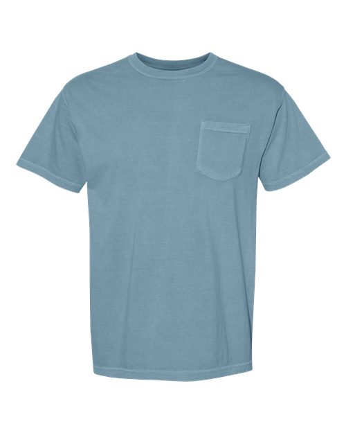 Comfort Colors Unisex Garment-Dyed Heavyweight Pocket T-Shirt - 6030 - EMBROIDERED