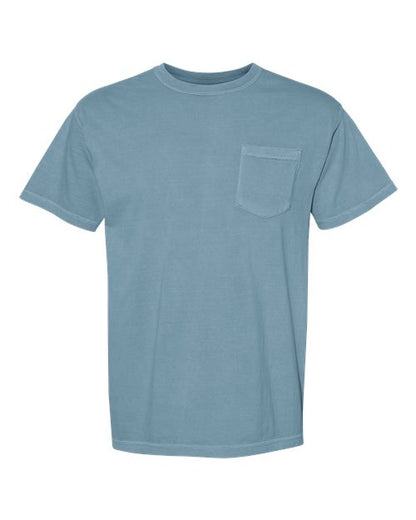 Comfort Colors Unisex Garment-Dyed Heavyweight Pocket T-Shirt - 6030 - EMBROIDERED
