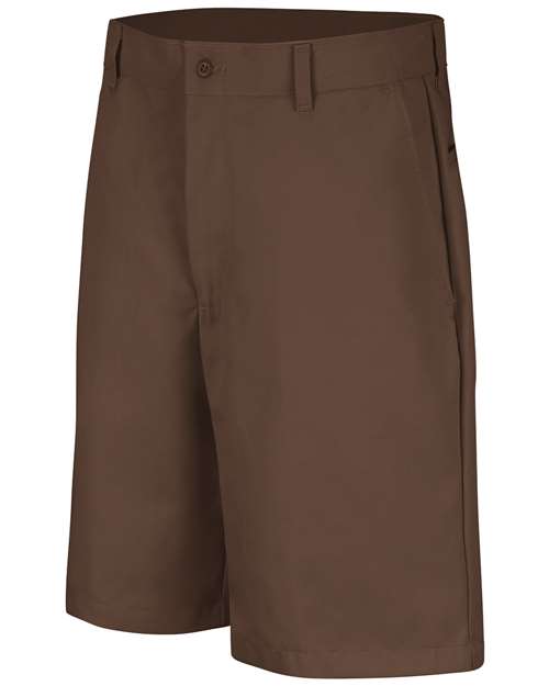 Red Kap Men's Plain Front Shorts - PT26 - EMBROIDERED