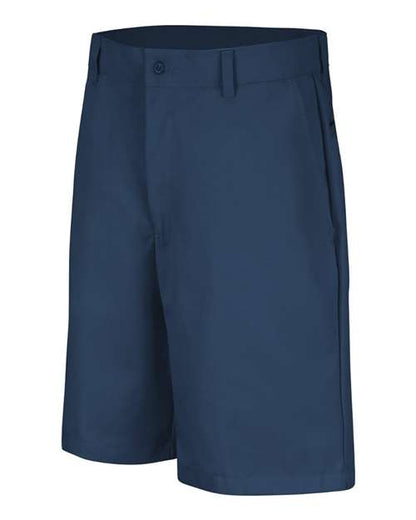 Red Kap Men's Plain Front Shorts - PT26 - EMBROIDERED