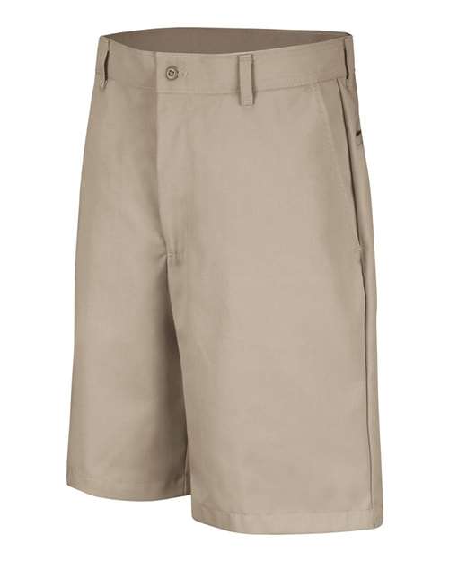 Red Kap Men's Plain Front Shorts - PT26 - EMBROIDERED