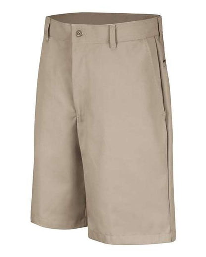 Red Kap Men's Plain Front Shorts - PT26 - EMBROIDERED