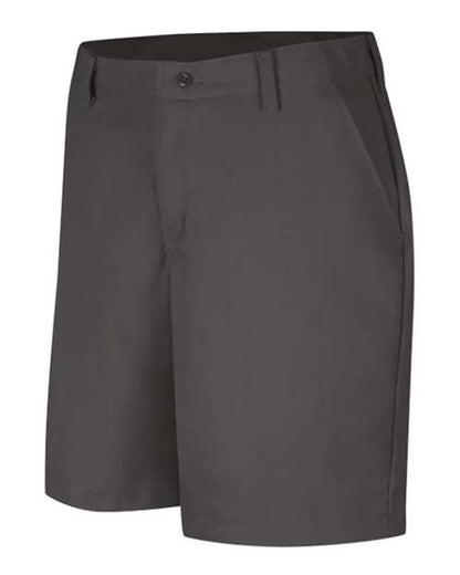 Red Kap Women's Plain Front 8" Shorts - PT27 - EMBROIDERED