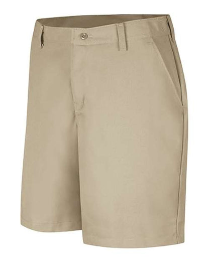 Red Kap Women's Plain Front 8" Shorts - PT27 - EMBROIDERED