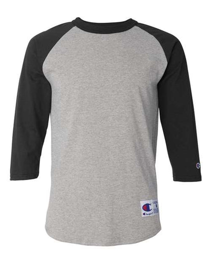 Champion. Unisex Raglan Sleeve Baseball T-Shirt. T137