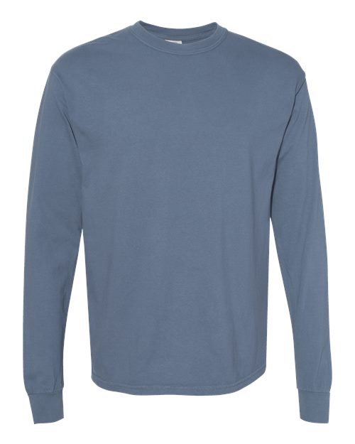 Comfort Colors Unisex Garment-Dyed Heavyweight Long Sleeve T-Shirt - 6014 - EMBROIDERED