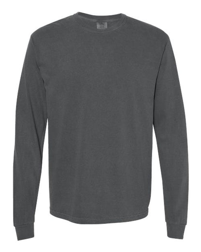 Comfort Colors Unisex Garment-Dyed Heavyweight Long Sleeve T-Shirt - 6014 - EMBROIDERED