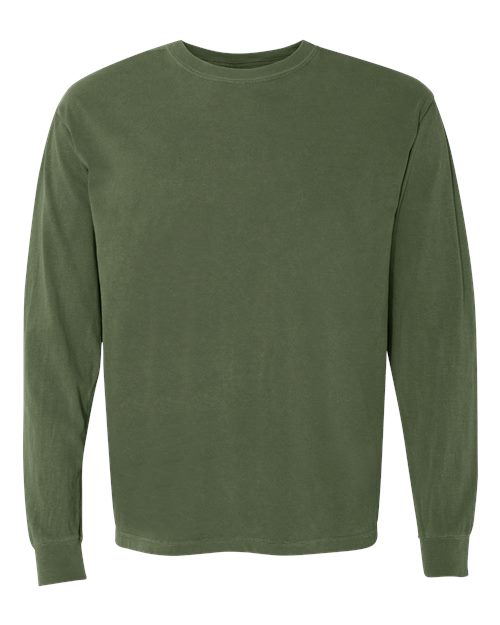 Comfort Colors Unisex Garment-Dyed Heavyweight Long Sleeve T-Shirt - 6014 - EMBROIDERED