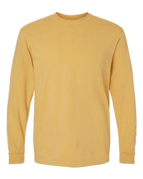 Comfort Colors Unisex Garment-Dyed Heavyweight Long Sleeve T-Shirt - 6014 - EMBROIDERED