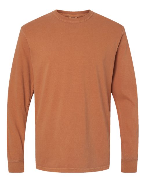 Comfort Colors Unisex Garment-Dyed Heavyweight Long Sleeve T-Shirt - 6014 - EMBROIDERED