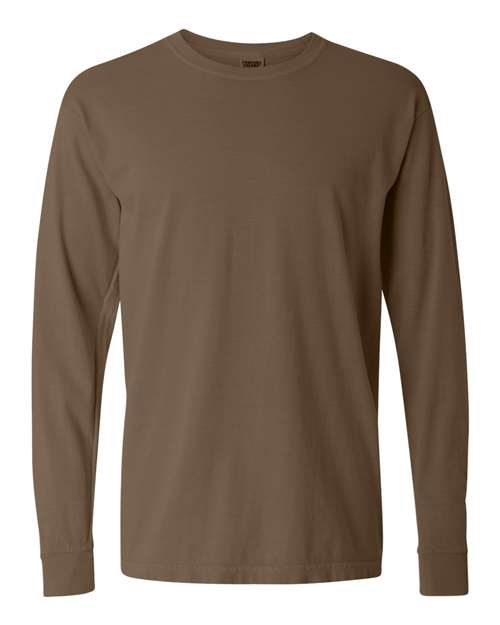 Comfort Colors Unisex Garment-Dyed Heavyweight Long Sleeve T-Shirt - 6014 - EMBROIDERED