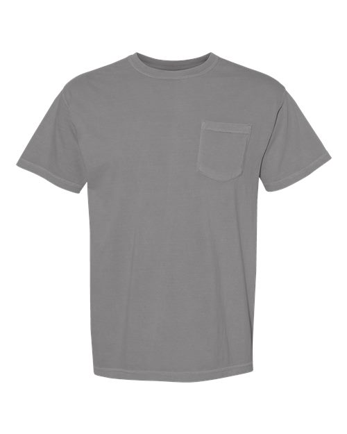 Comfort Colors Unisex Garment-Dyed Heavyweight Pocket T-Shirt - 6030 - EMBROIDERED