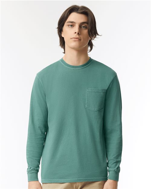 Comfort Colors. Garment-Dyed Heavyweight Long Sleeve Pocket T-Shirt. 4410