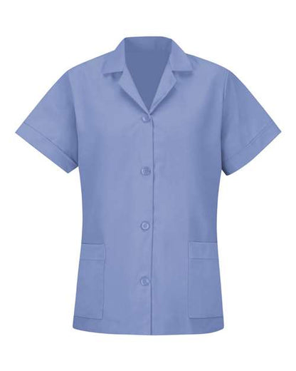 Red Kap Women's Loose Fit Short Sleeve Button Smock - TP23 - EMBROIDERED