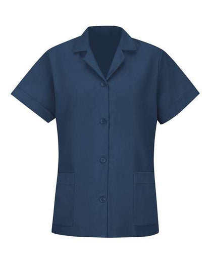 Red Kap Women's Loose Fit Short Sleeve Button Smock - TP23 - EMBROIDERED
