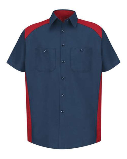 Red Kap Men's Short Sleeve Motorsports Shirt - SP28 - EMBROIDERED