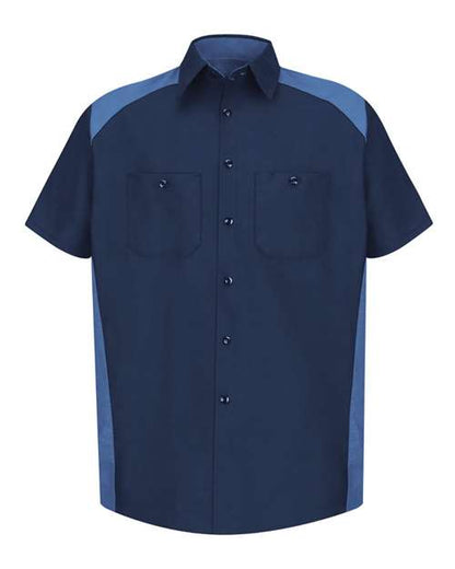 Red Kap Men's Short Sleeve Motorsports Shirt - SP28 - EMBROIDERED