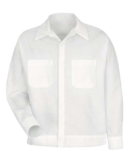 Red Kap Men's Button-Front Shirt Jacket - SP35 - EMBROIDERED
