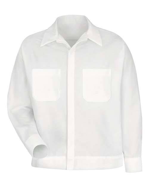 Red Kap Men's Button-Front Shirt Jacket - SP35 - EMBROIDERED