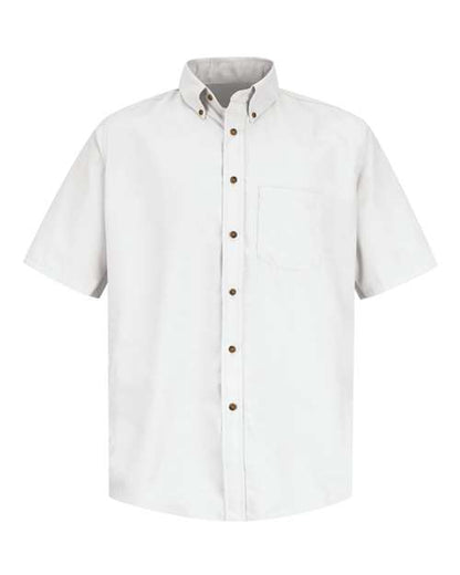 Red Kap Men's Poplin Short Sleeve Dress Shirt - SP80 - EMBROIDERED