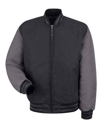 Red Kap Men's Duo-Tone Team Jacket - JT40 - EMBROIDERED