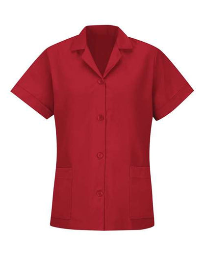 Red Kap Women's Loose Fit Short Sleeve Button Smock - TP23 - EMBROIDERED