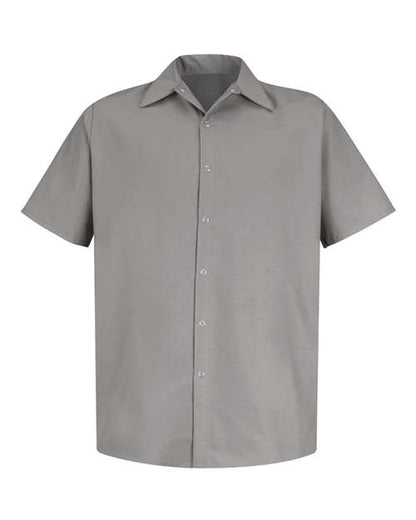 Red Kap Men's Specialized Short Sleeve Pocketless Work Shirt - SP26 - EMBROIDERED