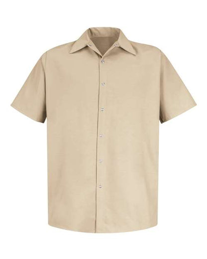 Red Kap Men's Specialized Short Sleeve Pocketless Work Shirt - SP26 - EMBROIDERED