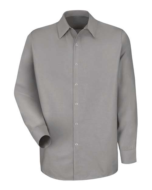 Red Kap Men's Specialized Pocketless Poplin Long Sleeve Work Shirt - SP16 - EMBROIDERED