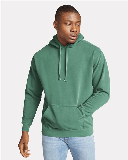 Comfort Colors Unisex Garment-Dyed Hooded Sweatshirt - 1567 - EMBROIDERED